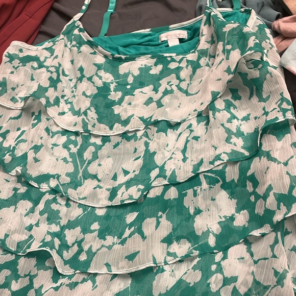 3 flowy layered blouse tops adjustable spaghetti straps - Picture 3 of 9